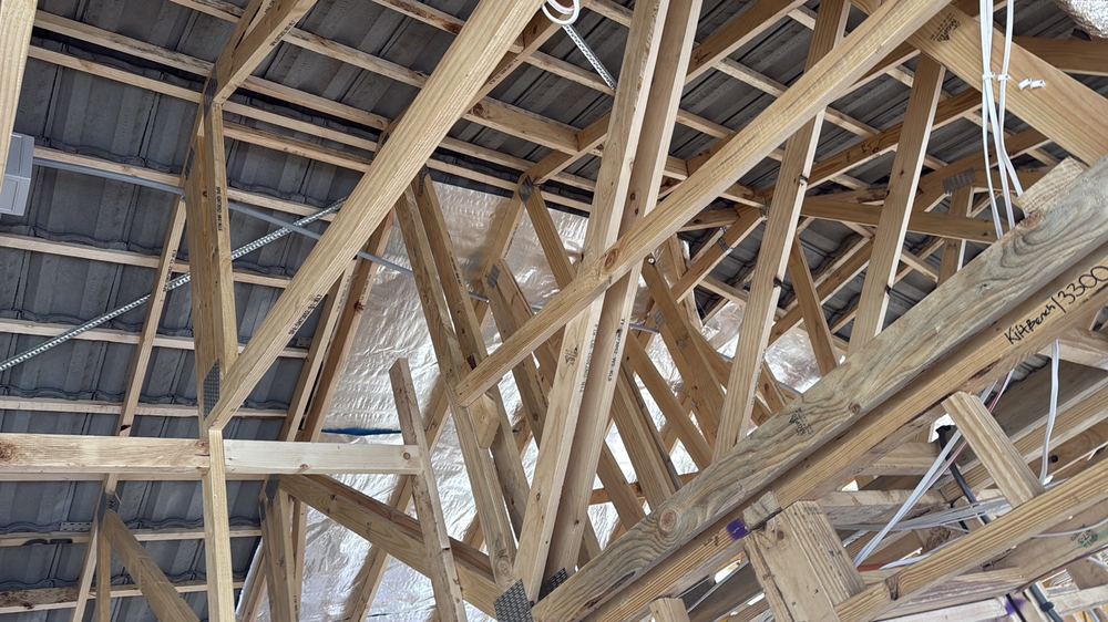 Partially installed sarking under a tiled roof, recorded on a lock-up inspection in Fraser Rise