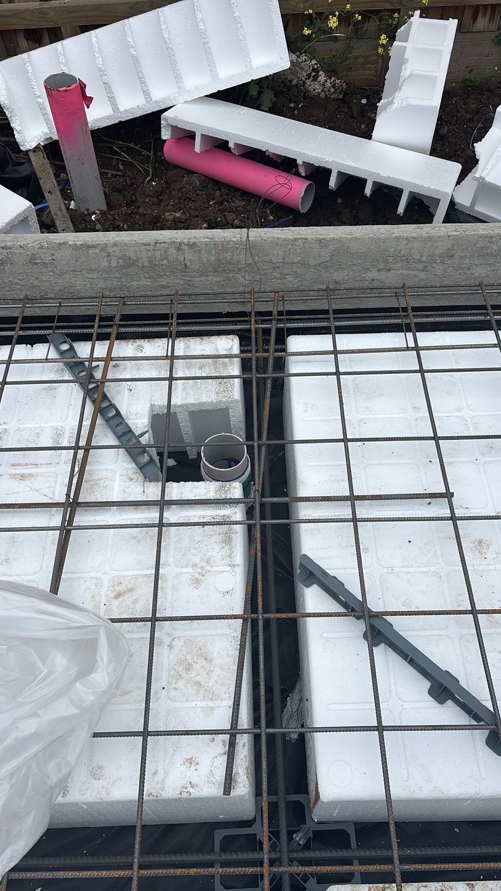 Shower recess not formed, recorded on a slab pre-pour inspection in Fraser Rise